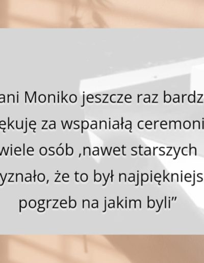 mistrzyni ceremonii pogrzebowej monika sawicka kacprzak